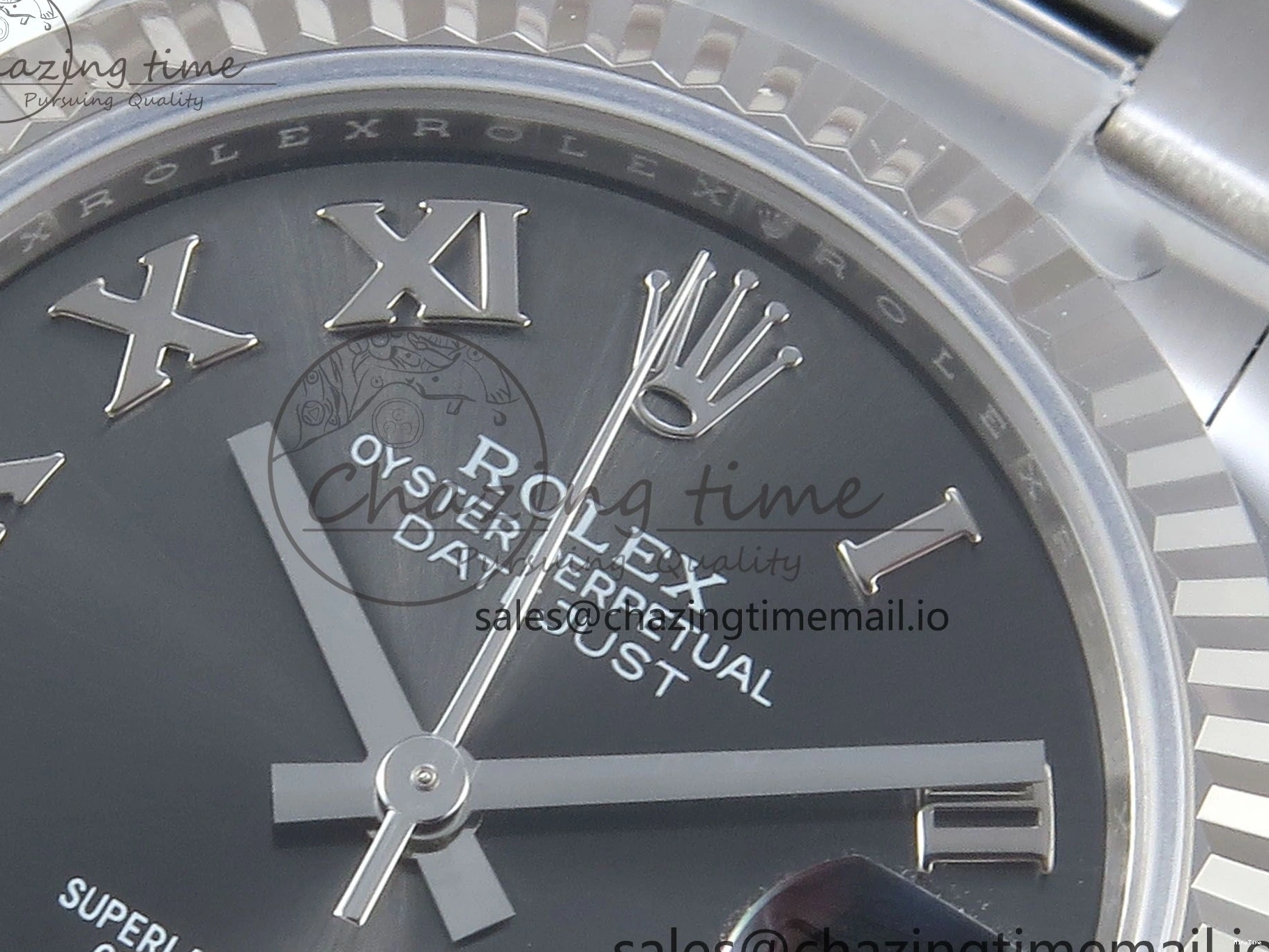 MiroTime 0518 EasyMatch DateJust 31 278274 ARF 1:1 Best Edition 904L Steel Gray Roman Diamonds Dial on SS Oyster Bracelet ETA 550
